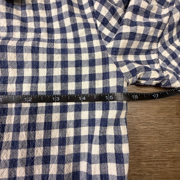 Anthropologie The Podolls Gingham Short Sleeve Shirt Dress, Tie Front, Size XS - Picture 4 of 13